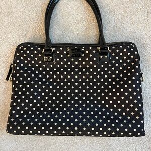 kate spade Black and White Polka Dot Laptop Bag